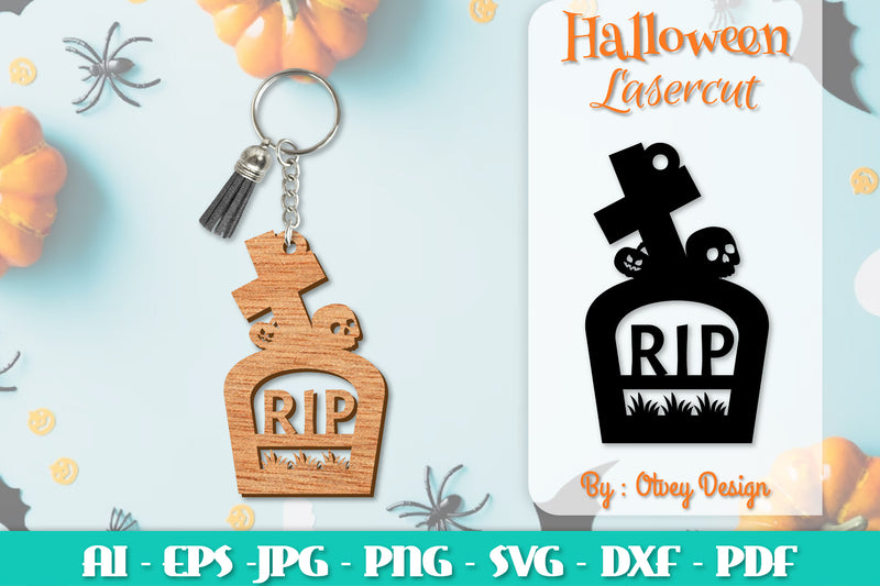 Keychain Halloween Lasercut SVG Bundle 242 - CraftNest - Digital Crafting and Art