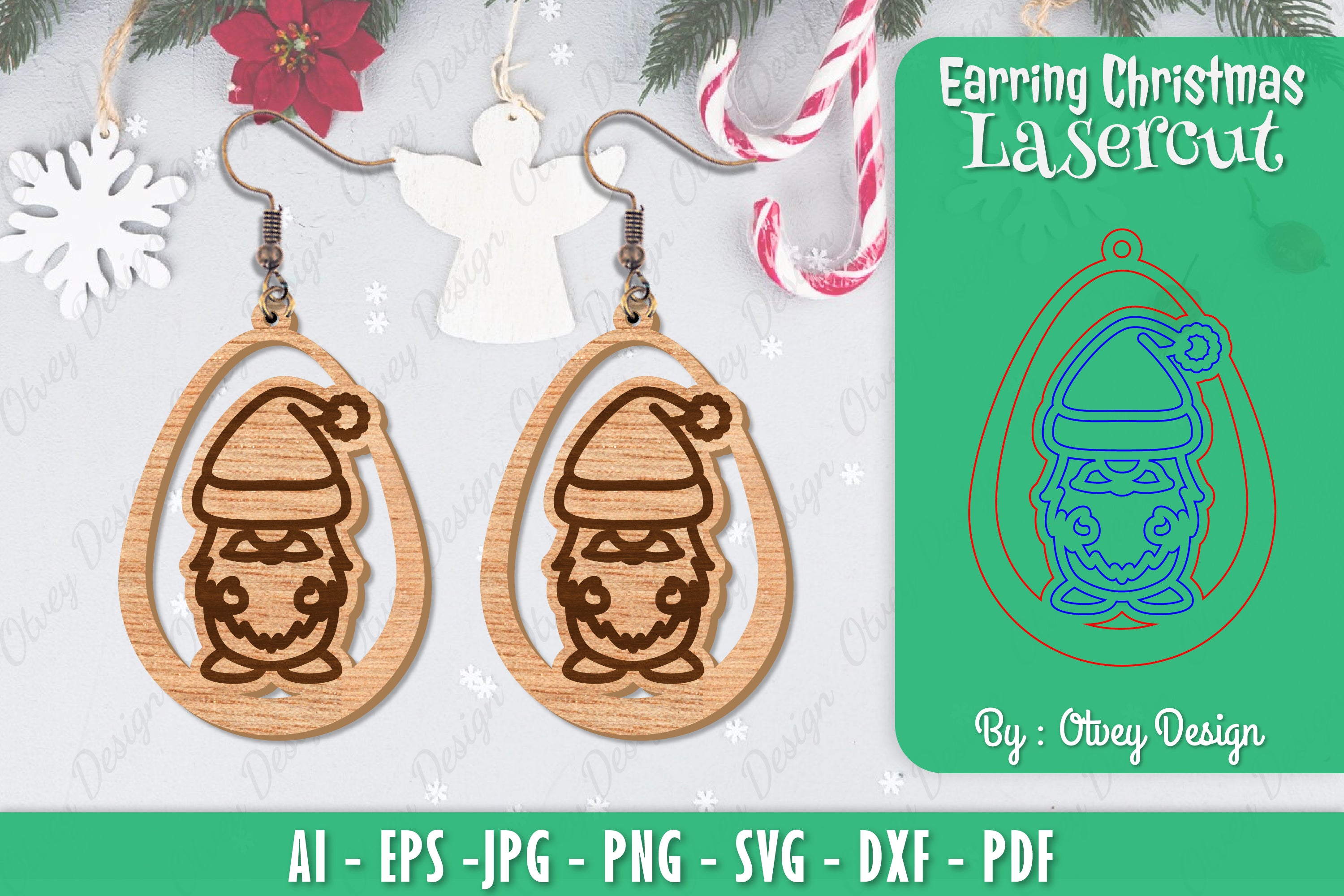 Christmas Earrings SVG Bundle 87 - CraftNest - Digital Crafting and Art