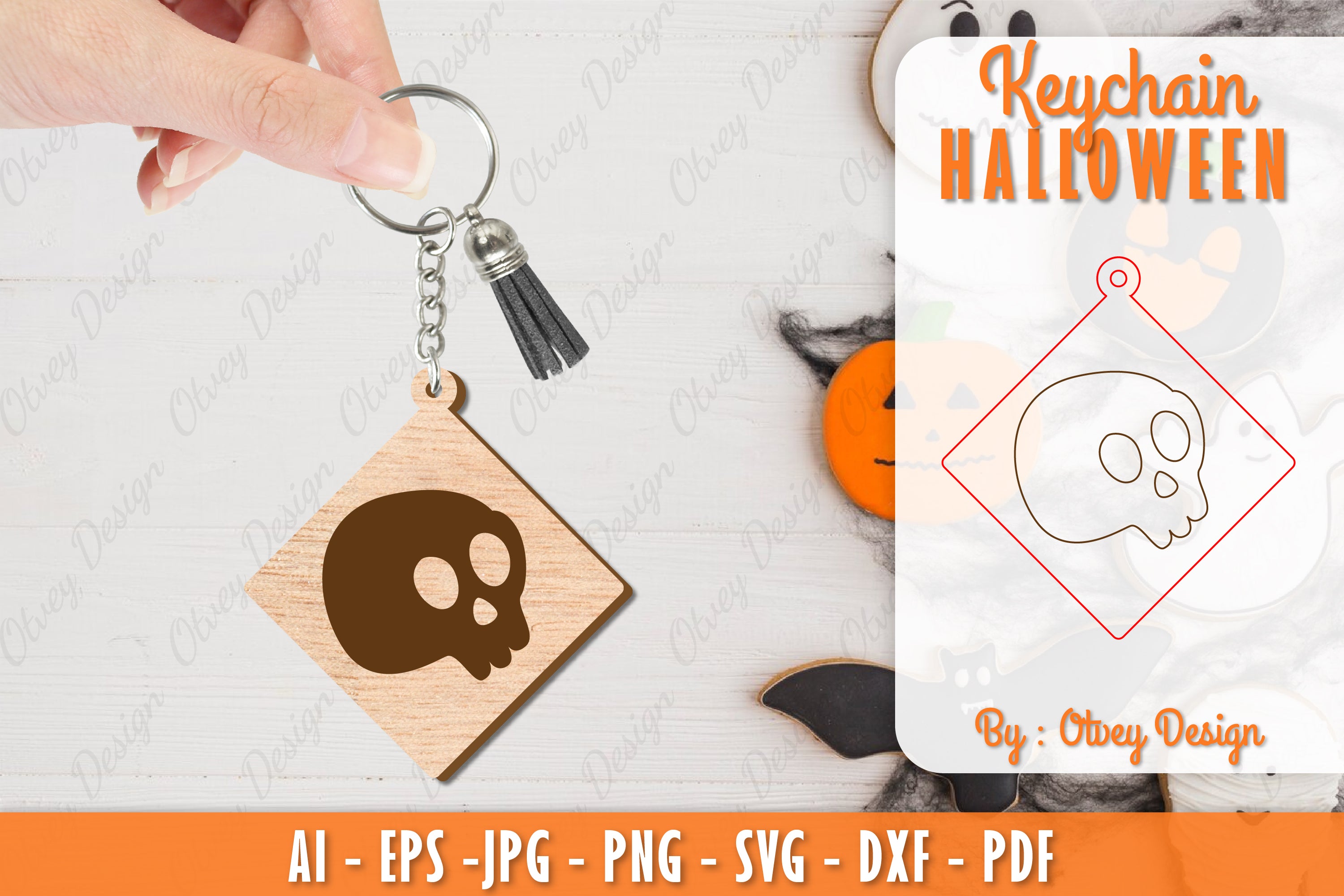 Keychain Halloween Lasercut SVG Bundle 120 - CraftNest - Digital Crafting and Art