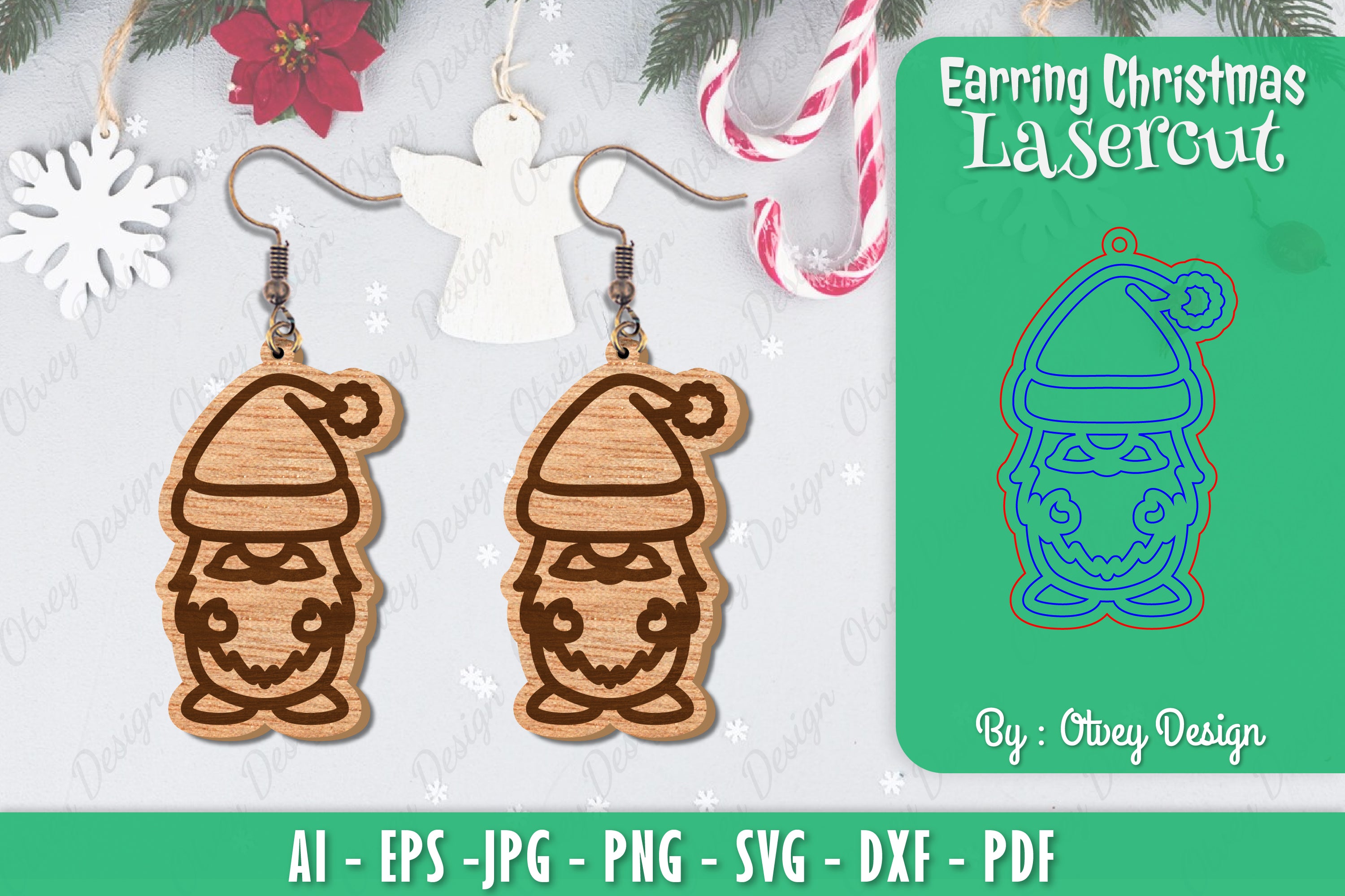Christmas Earrings SVG Bundle