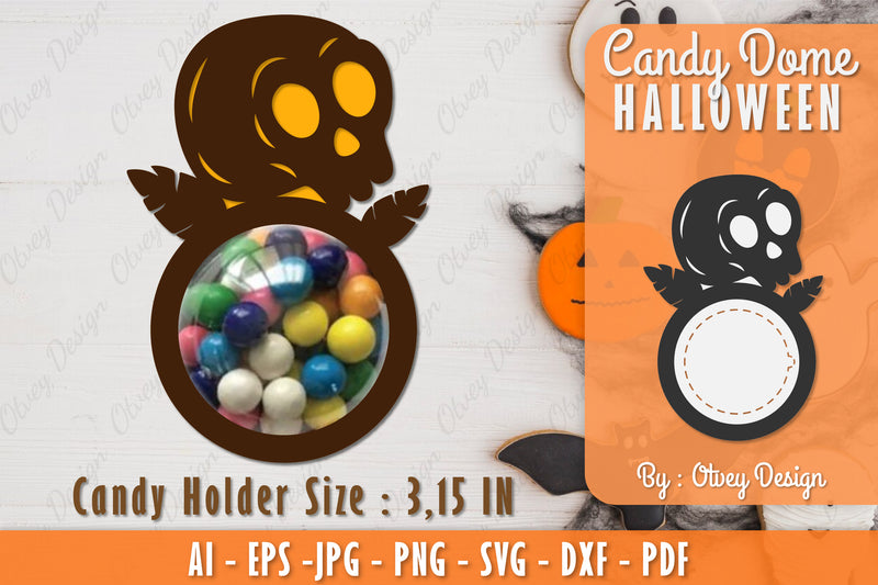 Halloween Candy Dome SVG Bundle 10 - CraftNest - Digital Crafting and Art