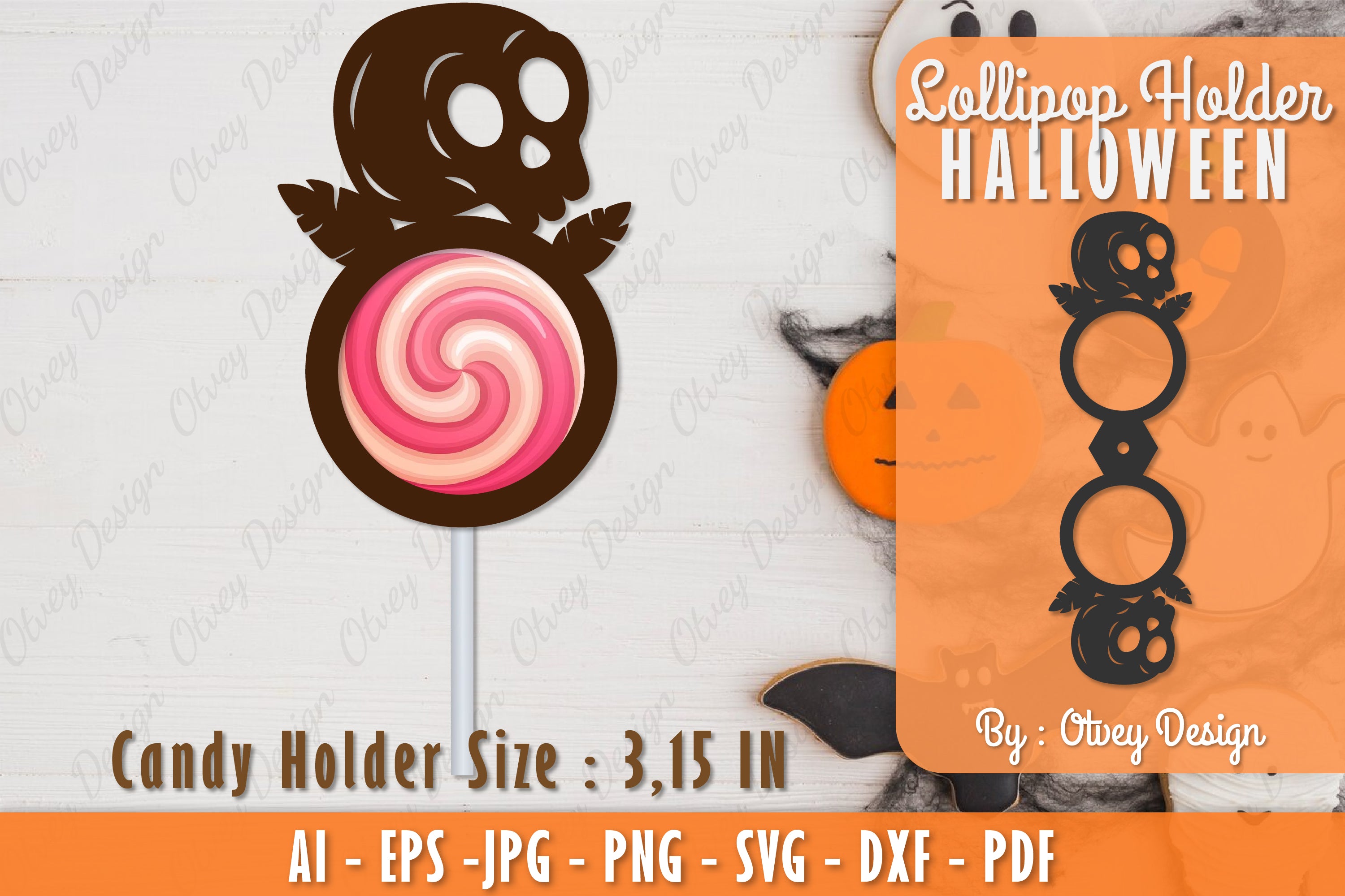 Halloween Lollipop Holder SVG Bundle 10 - CraftNest - Digital Crafting and Art