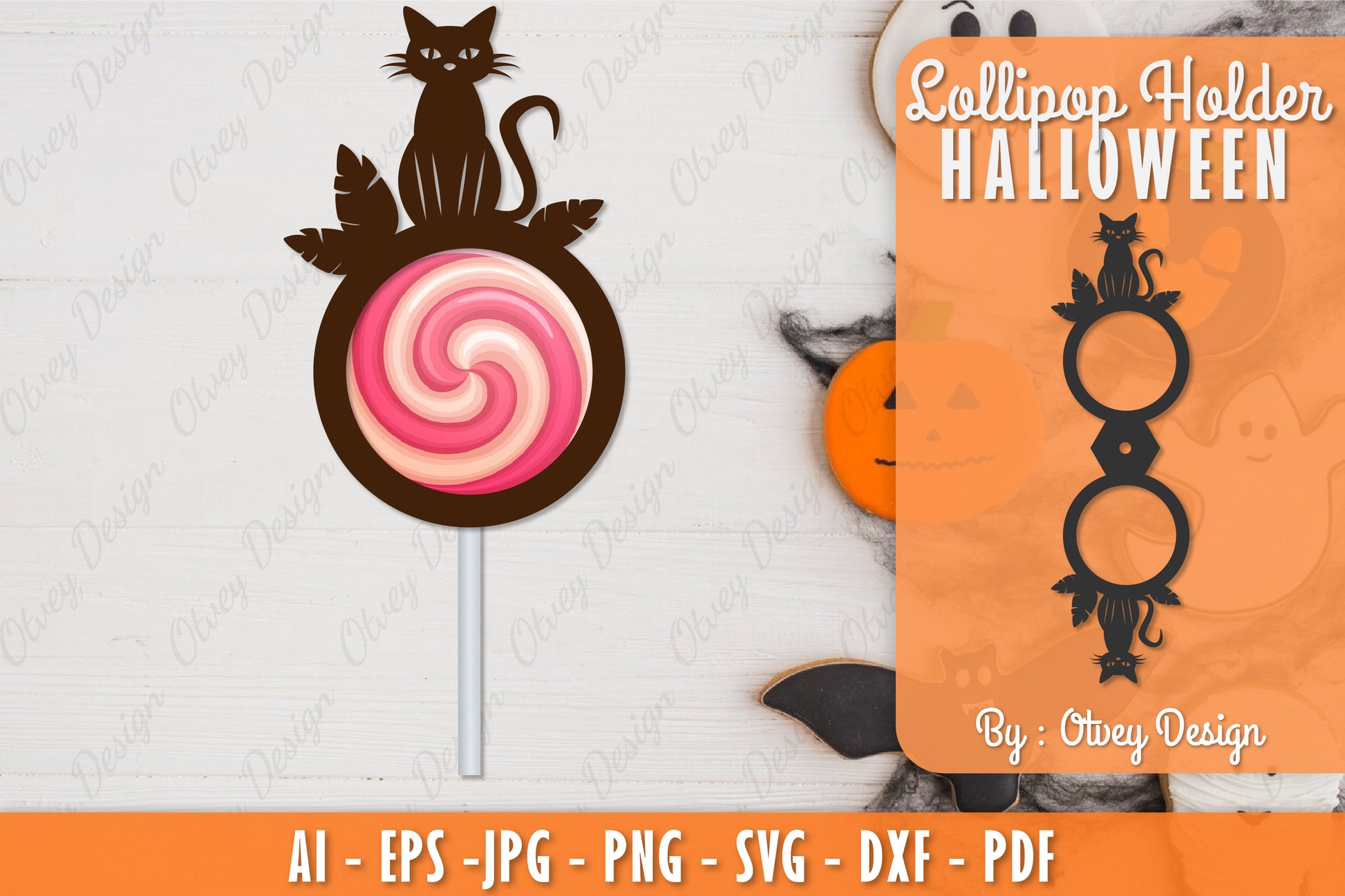 Halloween Lollipop Holder SVG Bundle 11 - CraftNest - Digital Crafting and Art