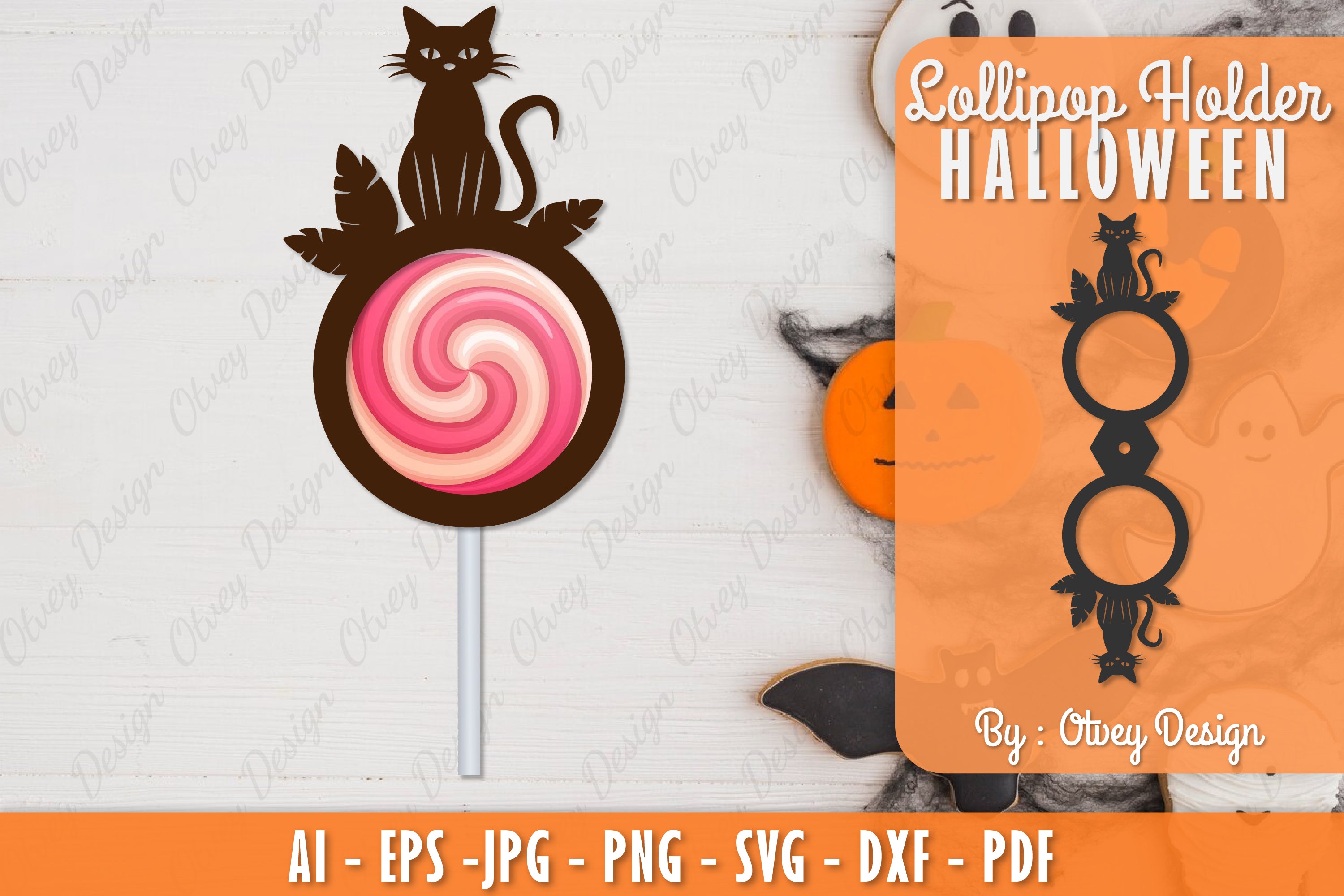 Halloween Lollipop Holder SVG Bundle 11 - CraftNest - Digital Crafting and Art