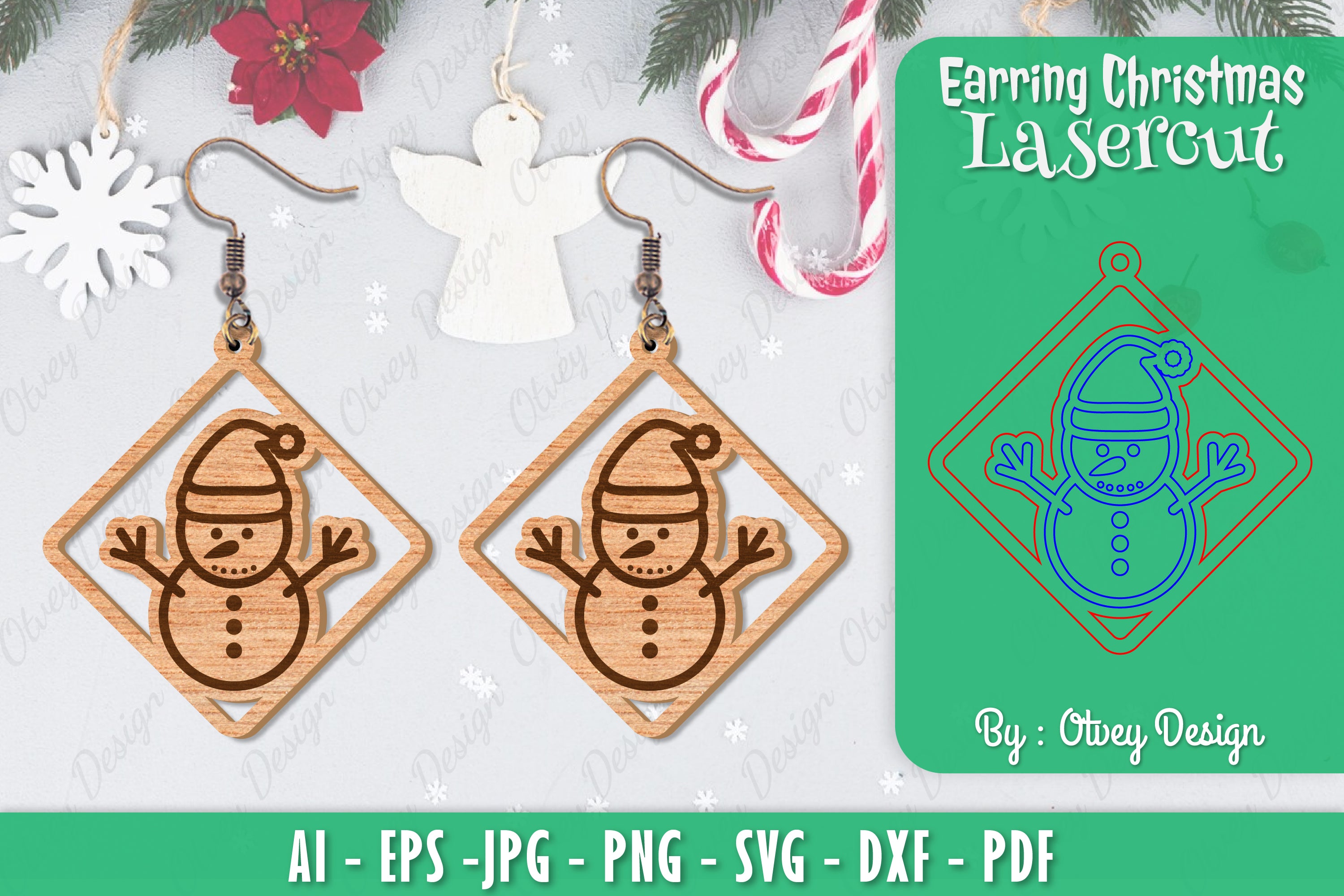 Christmas Earrings SVG Bundle