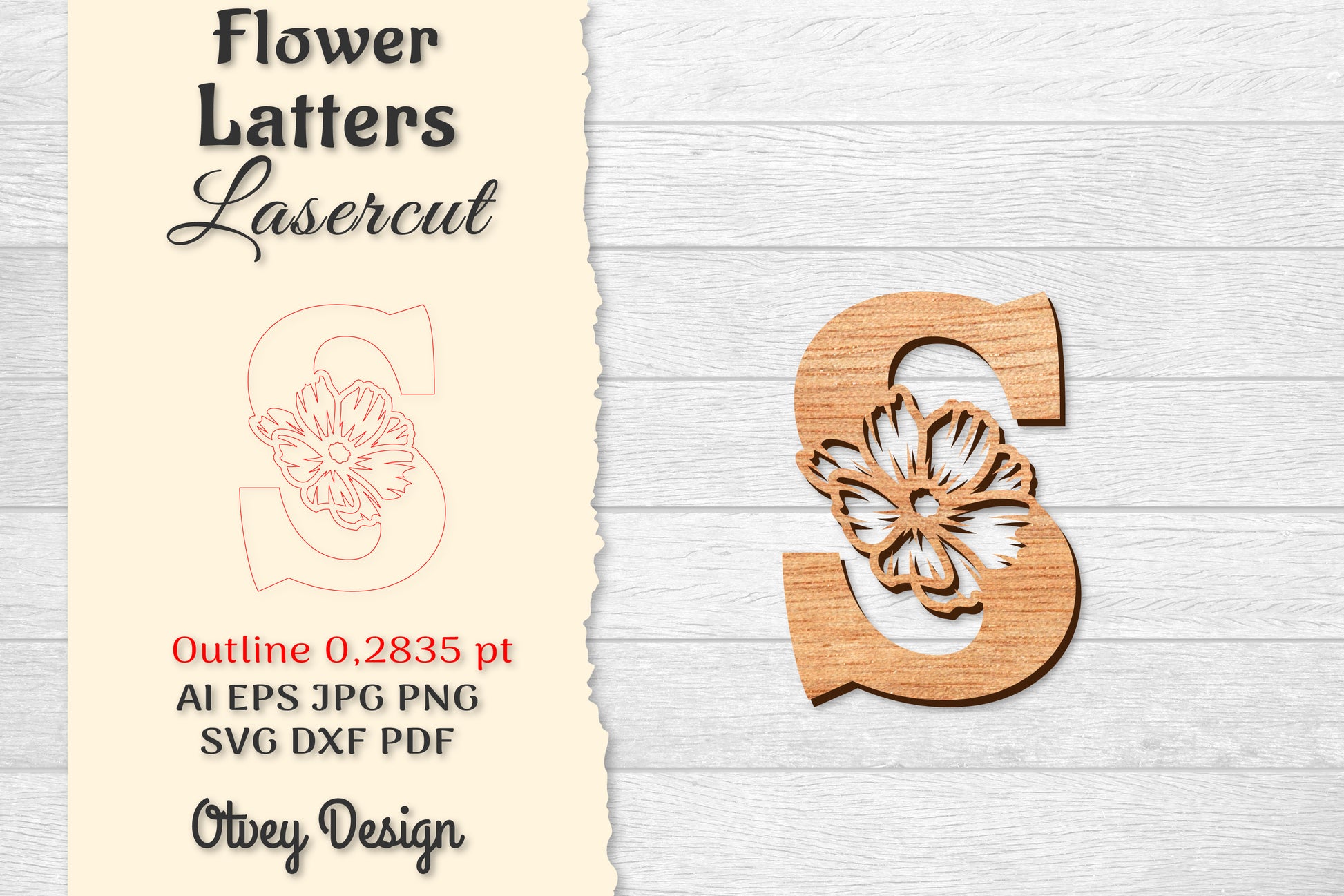 Flower Letters Laser Cut File SVG Bundle 56 - CraftNest - Digital Crafting and Art