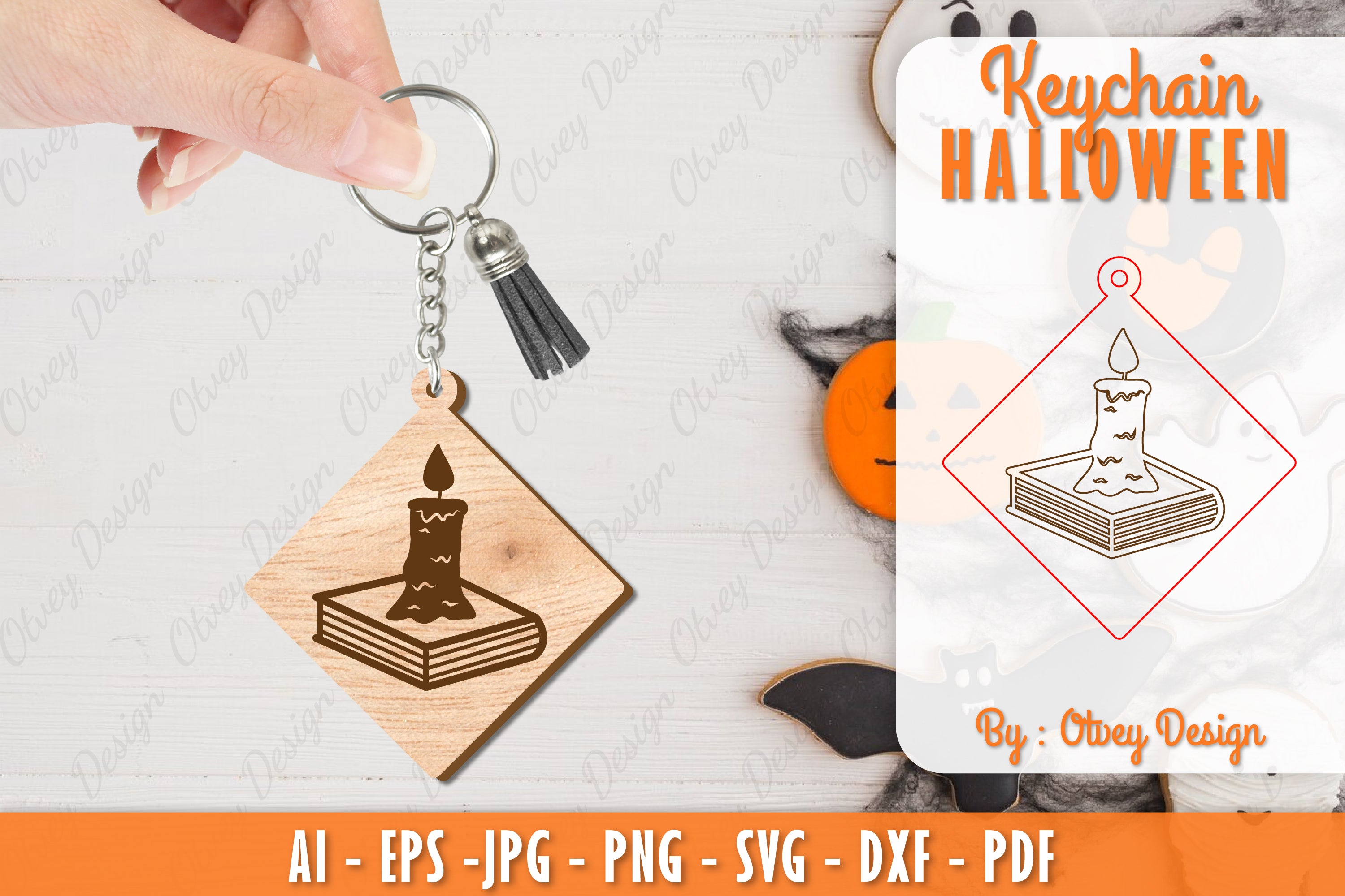 Keychain Halloween Lasercut SVG Bundle 121 - CraftNest - Digital Crafting and Art
