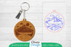 Keychain Sunset Mountain Lasercut SVG Bundle