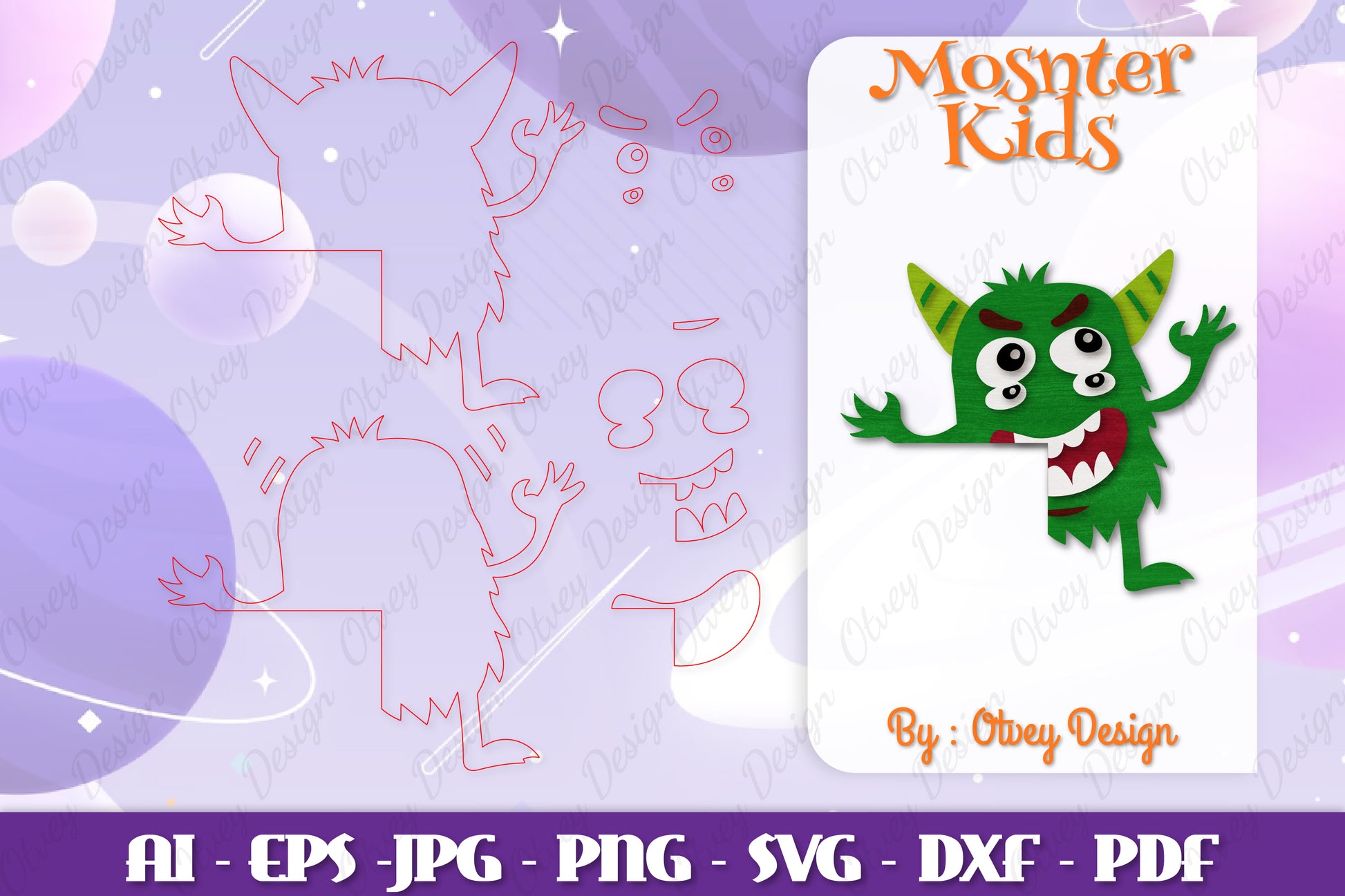 Monster Kids Corner Door Lasercut SVG Bundle - CraftNest - Digital Crafting and Art