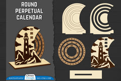 2074 Perpetual Calendar Lasercut SVG Bundle - CraftNest - Digital Crafting and Art