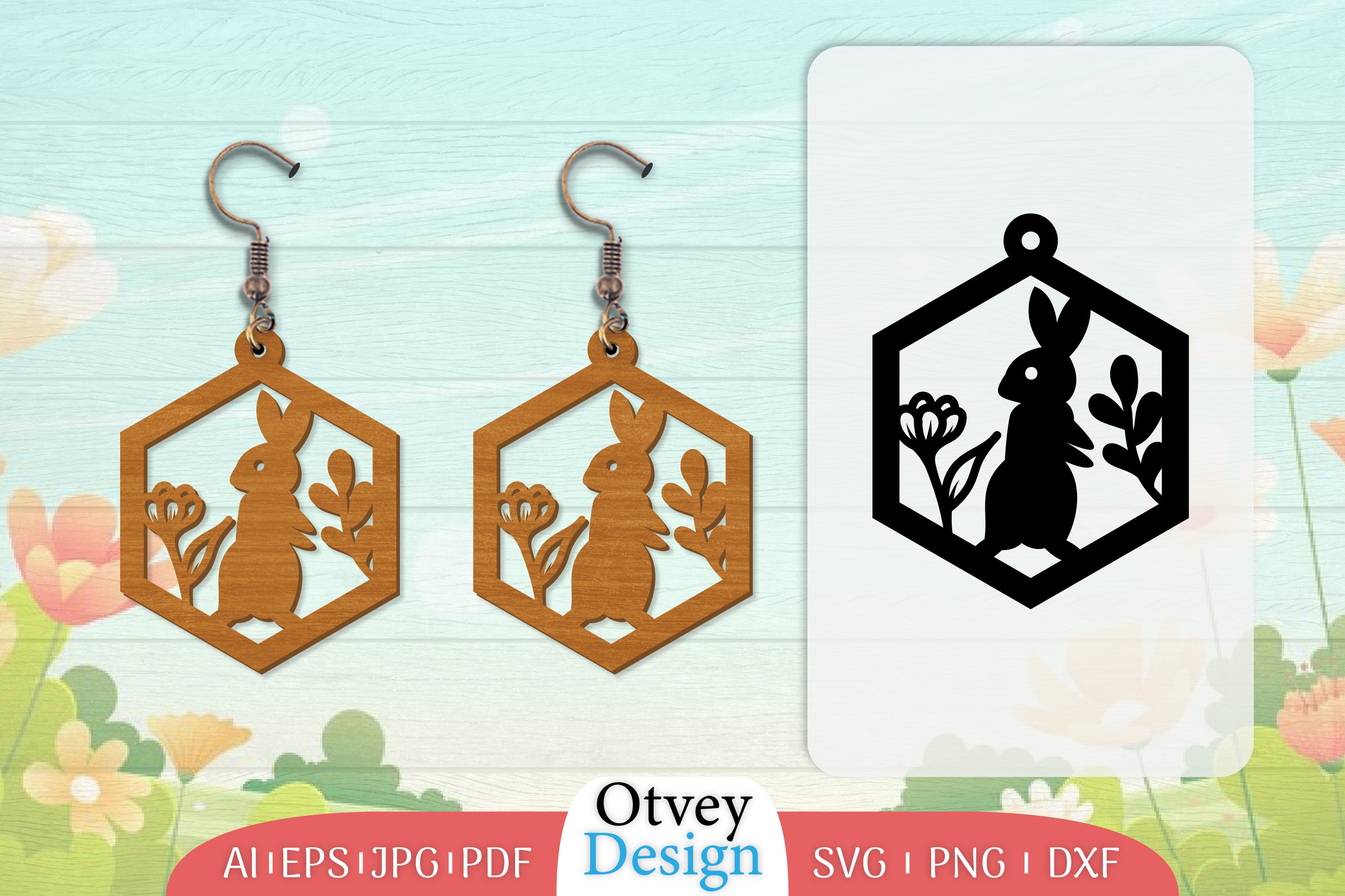 Earring Rabbit Lasercut SVG Bundle 10 - CraftNest - Digital Crafting and Art