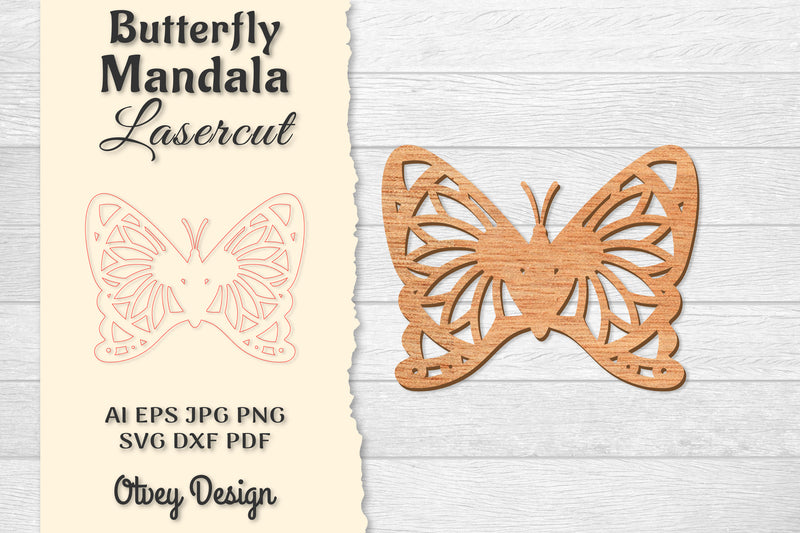 Butterfly Mandala Lasercut SVG Bundle 1 - CraftNest - Digital Crafting and Art