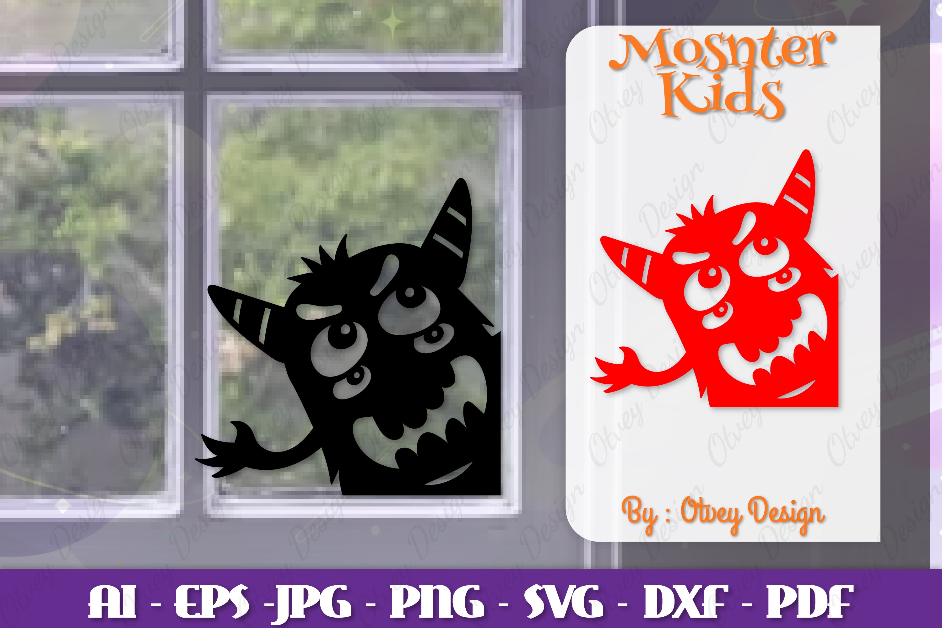 Halloween Window Cling Decor Lasercut SVG Bundle