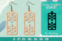 Snowflake Earring Lasercut SVG Bundle 17 - CraftNest - Digital Crafting and Art