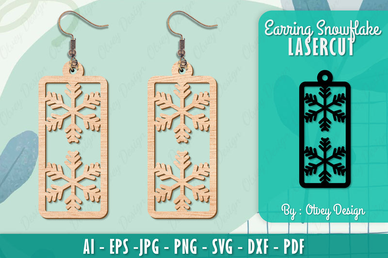 Snowflake Earring Lasercut SVG Bundle 17 - CraftNest - Digital Crafting and Art
