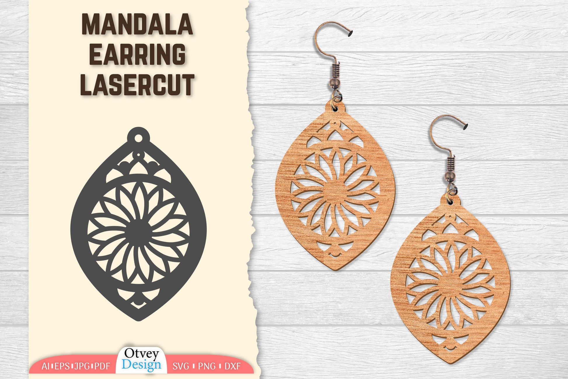 Earring Mandala Lasercut SVG Bundle 24 - CraftNest - Digital Crafting and Art