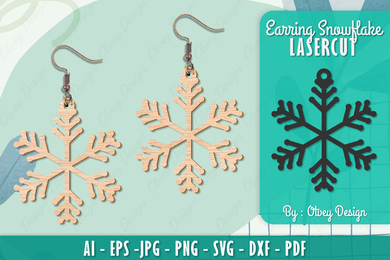 Snowflake Earring Lasercut SVG Bundle 1 - CraftNest - Digital Crafting and Art