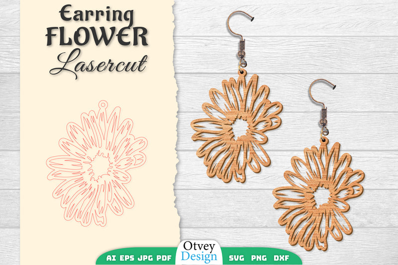 Earring Flower Lasercut SVG Bundle - CraftNest - Digital Crafting and Art