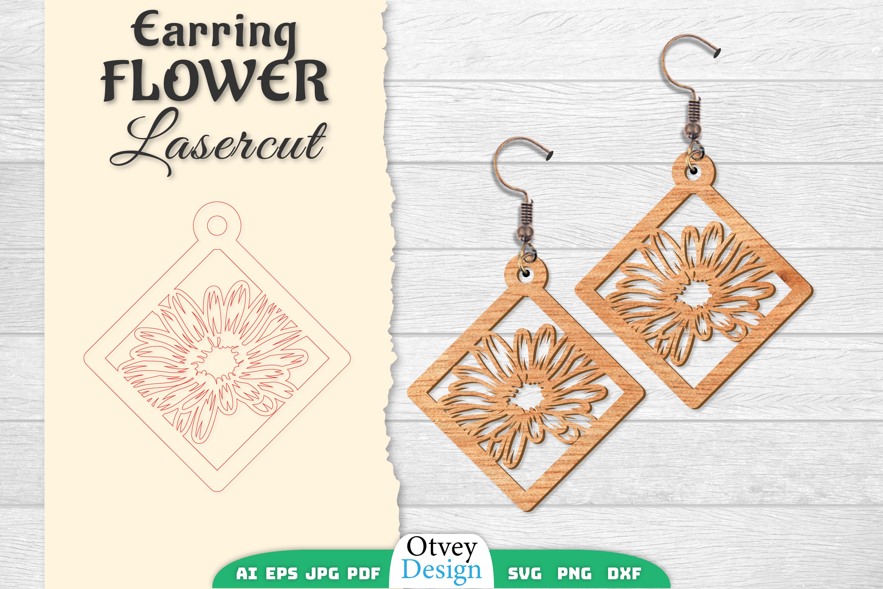 Earring Flower Lasercut SVG Bundle 30 - CraftNest - Digital Crafting and Art