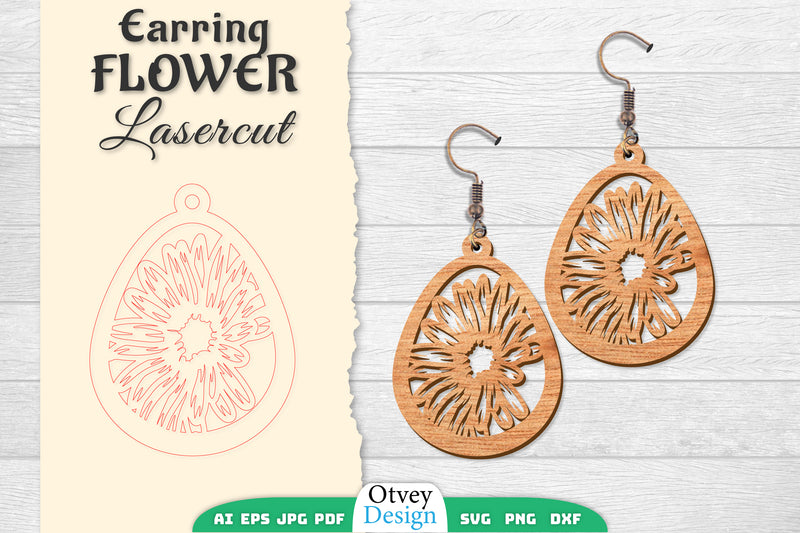 Earring Flower Lasercut SVG Bundle 45 - CraftNest - Digital Crafting and Art