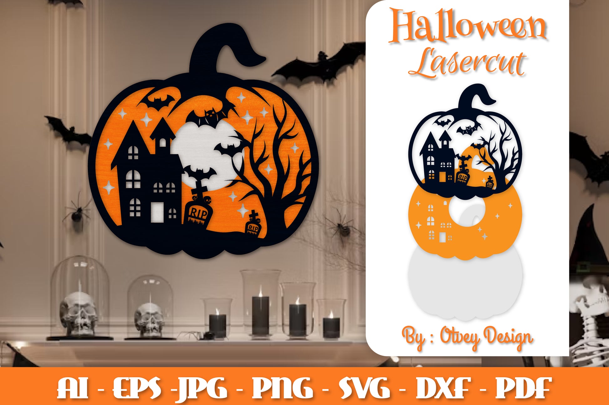 Halloween Pumpkins Lasercut SVG Bundle 901 - CraftNest - Digital Crafting and Art
