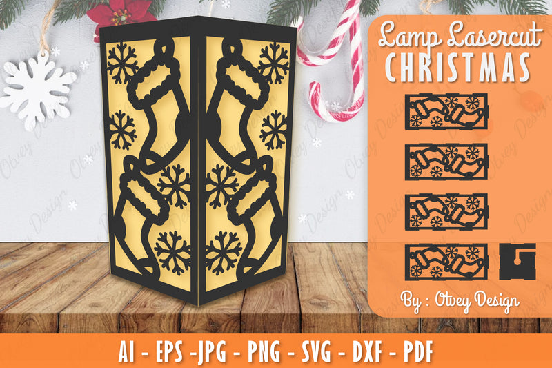 Christmas Lamp Lasercut SVG Bundle 1 - CraftNest - Digital Crafting and Art