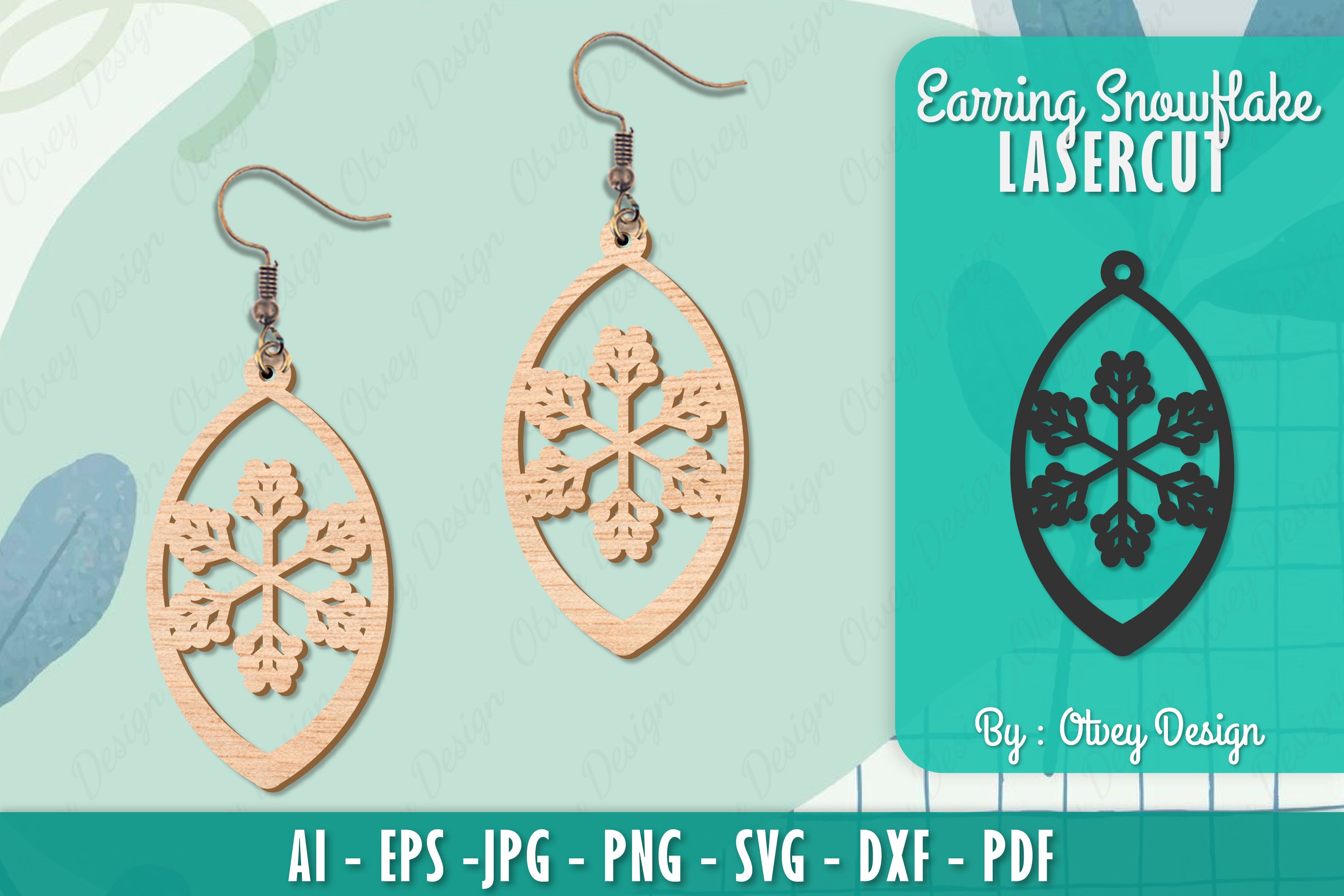 Snowflake Earring Lasercut SVG Bundle 81 - CraftNest - Digital Crafting and Art