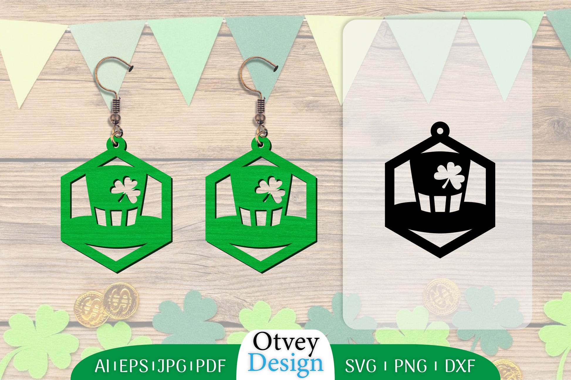 St Patrick's Day Earring SVG Bundle 6 - CraftNest - Digital Crafting and Art