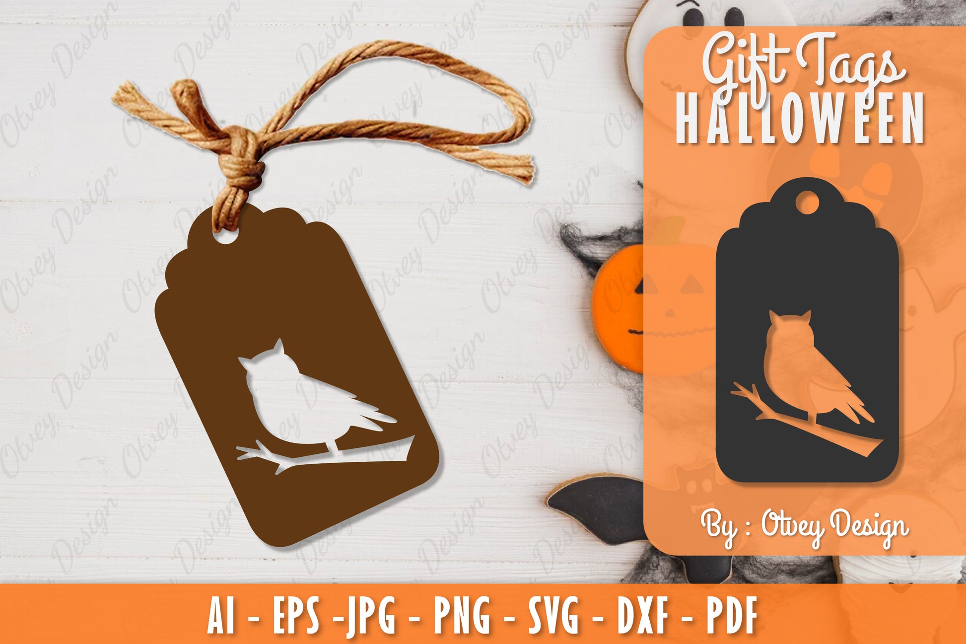 Halloween Gift Tags SVG Bundle 1 - CraftNest - Digital Crafting and Art