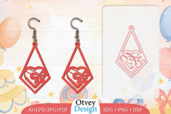 13th Birthday Earrings Lasercut SVG Bundle 5 - CraftNest - Digital Crafting and Art