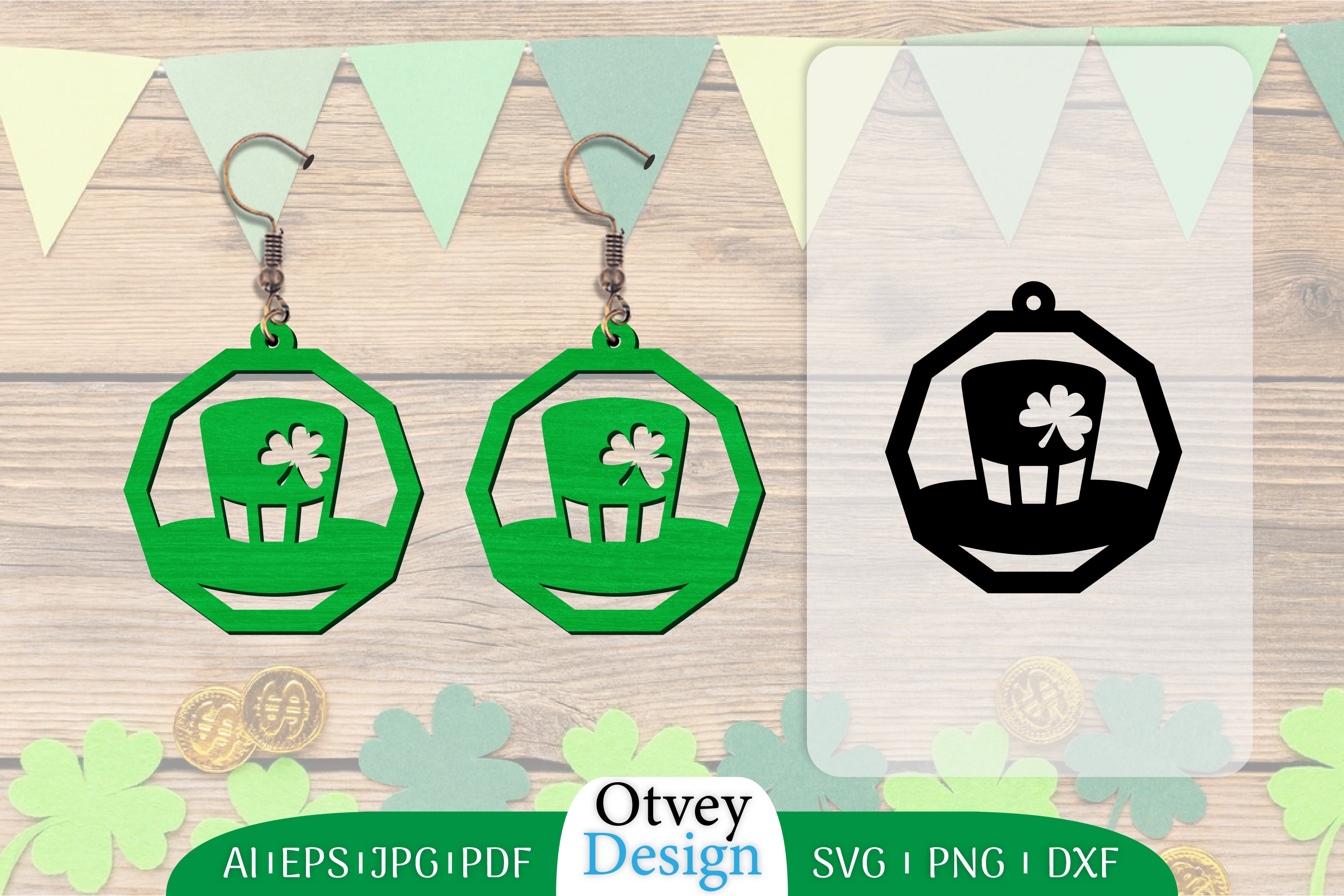 St Patrick's Day Earring Lasercut SVG Bundle 100 - CraftNest - Digital Crafting and Art