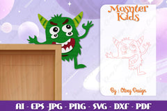 Monster Kids Corner Door Lasercut SVG Bundle - CraftNest - Digital Crafting and Art