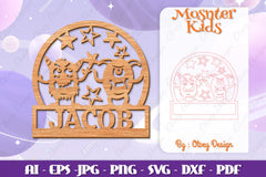 Monsters Kids Name Sign Lasercut SVG Bundle - CraftNest - Digital Crafting and Art