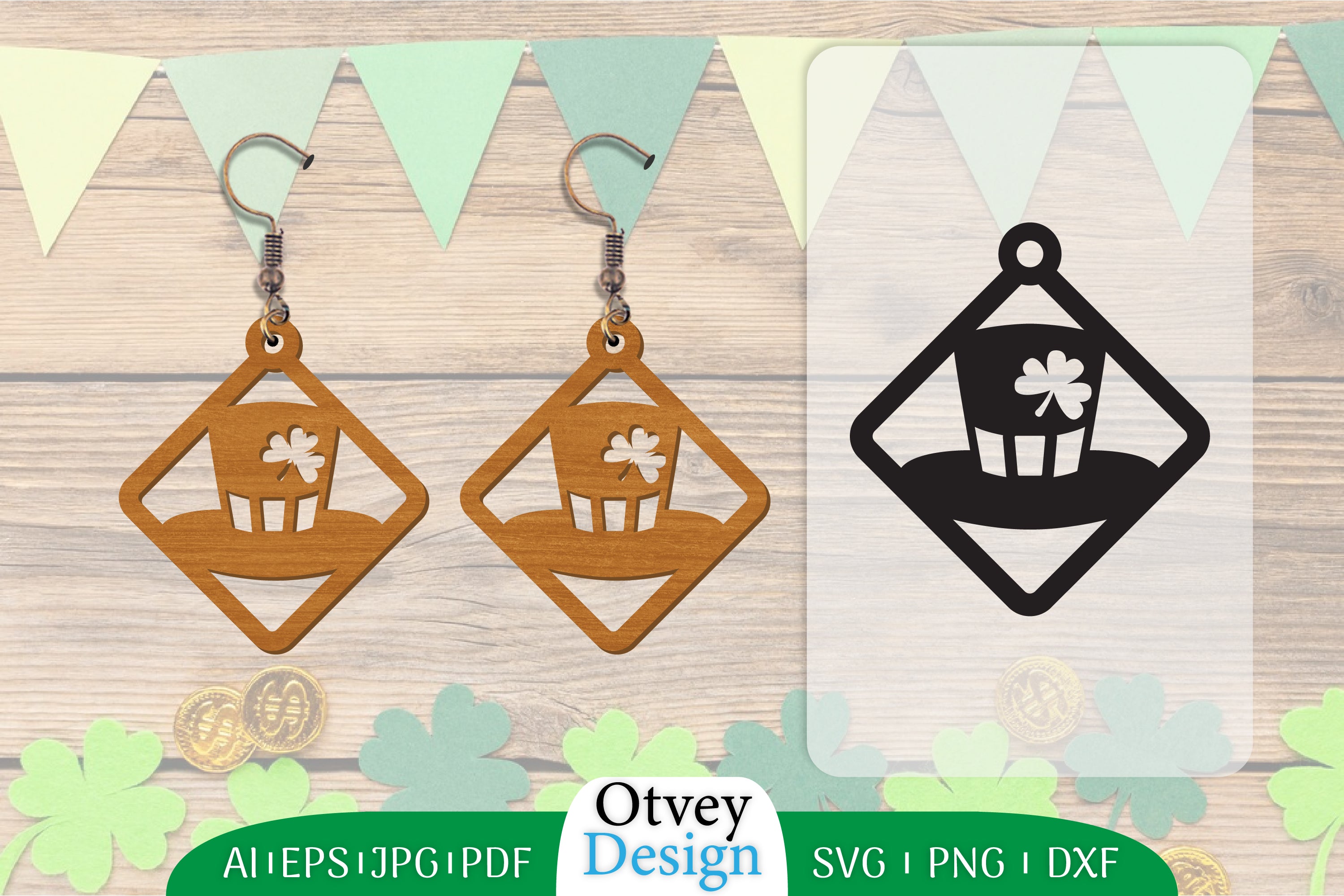 Earring St Patrick's Day Lasercut SVG Bundle 3 - CraftNest - Digital Crafting and Art