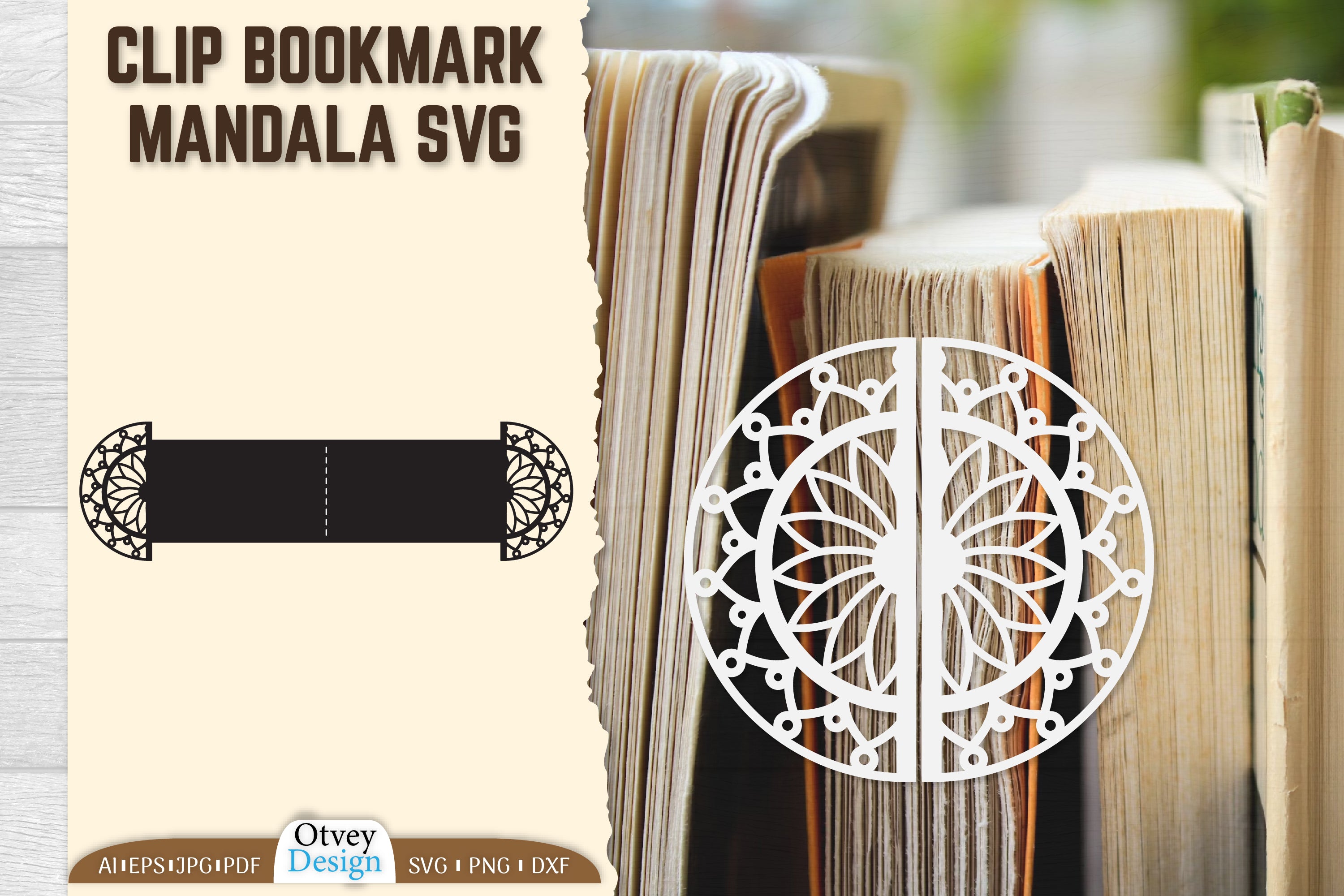 Cutout Bookmark Mandala SVG Bundle 1 - CraftNest - Digital Crafting and Art