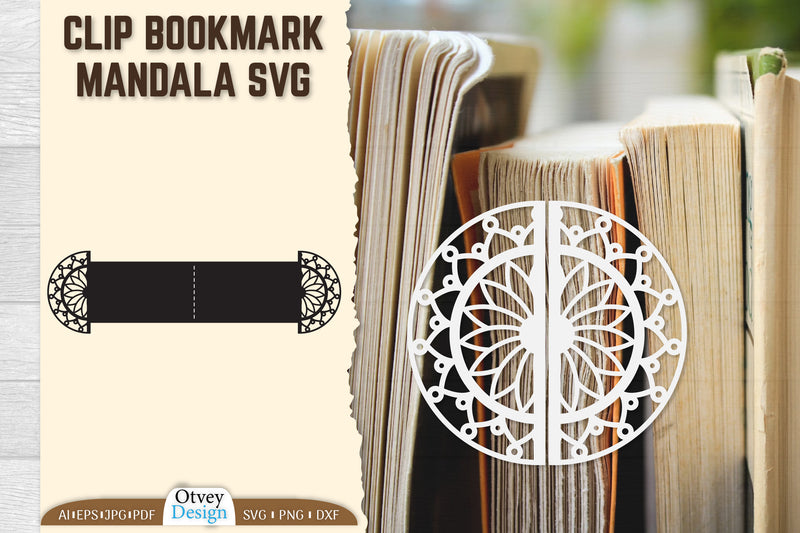 Cutout Bookmark Mandala SVG Bundle 1 - CraftNest - Digital Crafting and Art