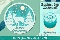 Merry Christmas Deer SVG Bundle 1 - CraftNest - Digital Crafting and Art
