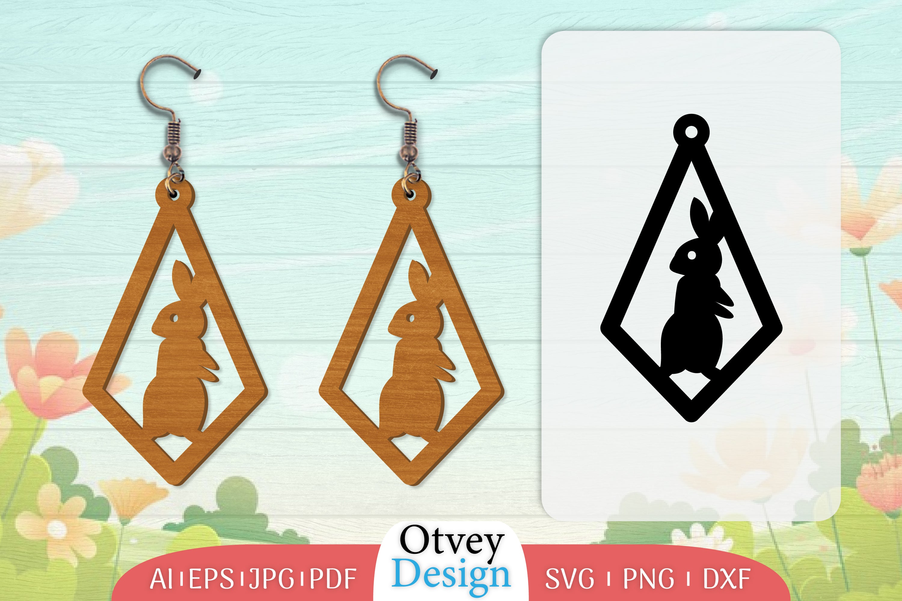 Earring Rabbit Lasercut SVG Bundle 55 - CraftNest - Digital Crafting and Art