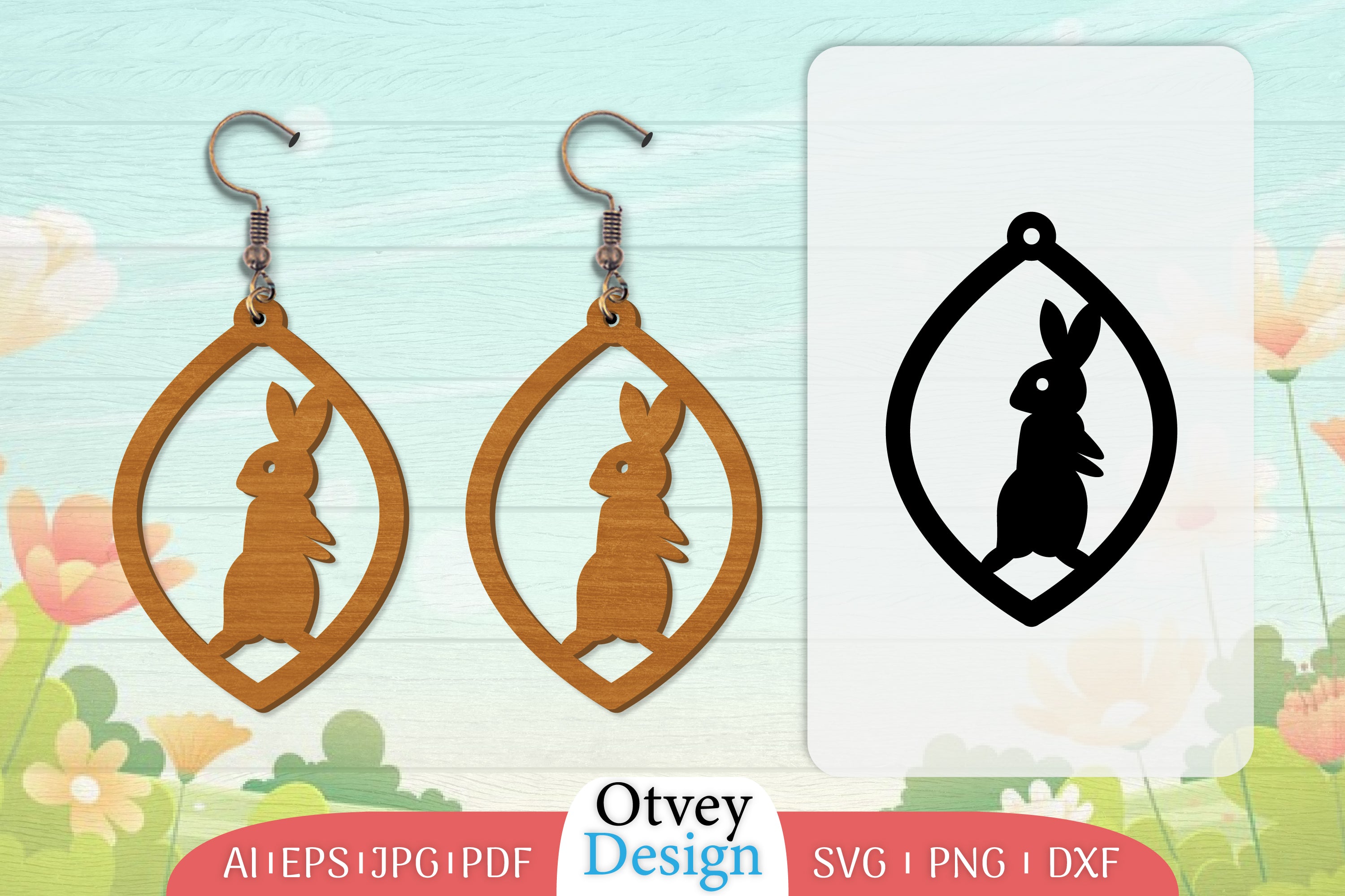 Earring Rabbit Lasercut SVG Bundle 37 - CraftNest - Digital Crafting and Art