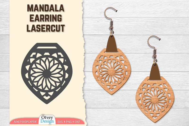 Earring Mandala Lasercut SVG Bundle 64 - CraftNest - Digital Crafting and Art