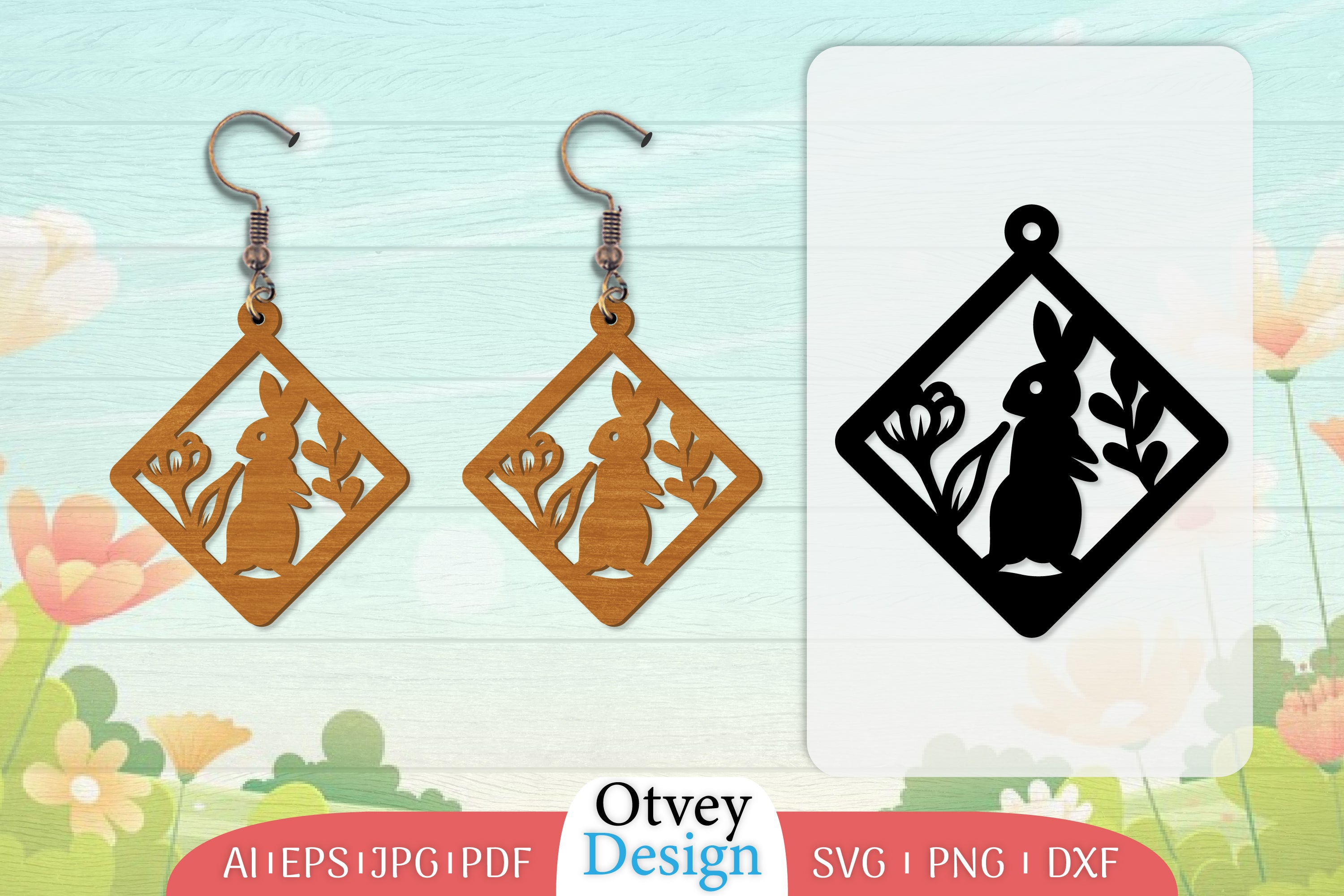 Earring Rabbit Lasercut SVG Bundle 19 - CraftNest - Digital Crafting and Art
