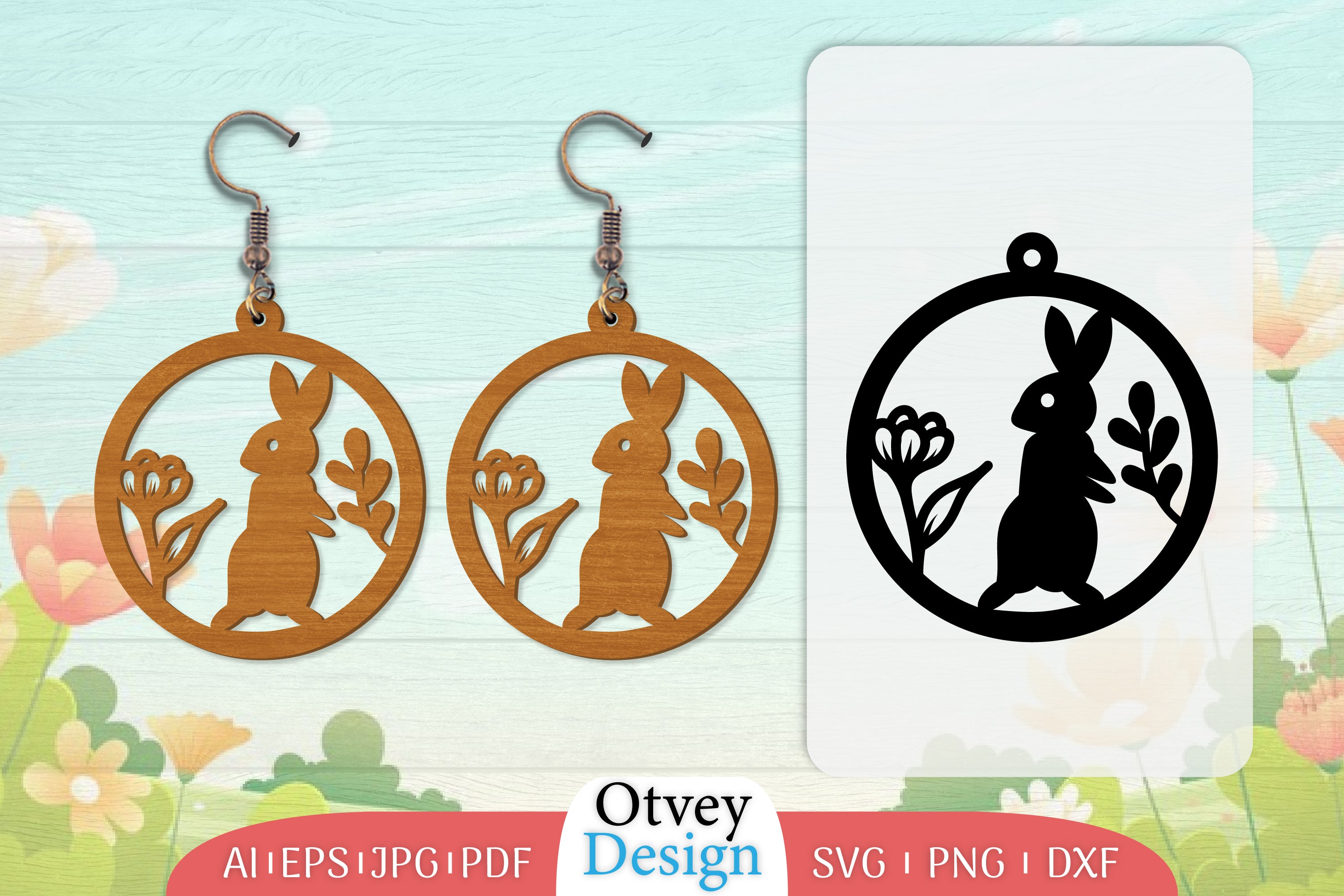 Earring Rabbit Lasercut SVG Bundle 28 - CraftNest - Digital Crafting and Art