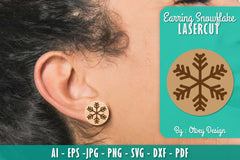 Snowflake Earring Lasercut SVG Bundle 33 - CraftNest - Digital Crafting and Art
