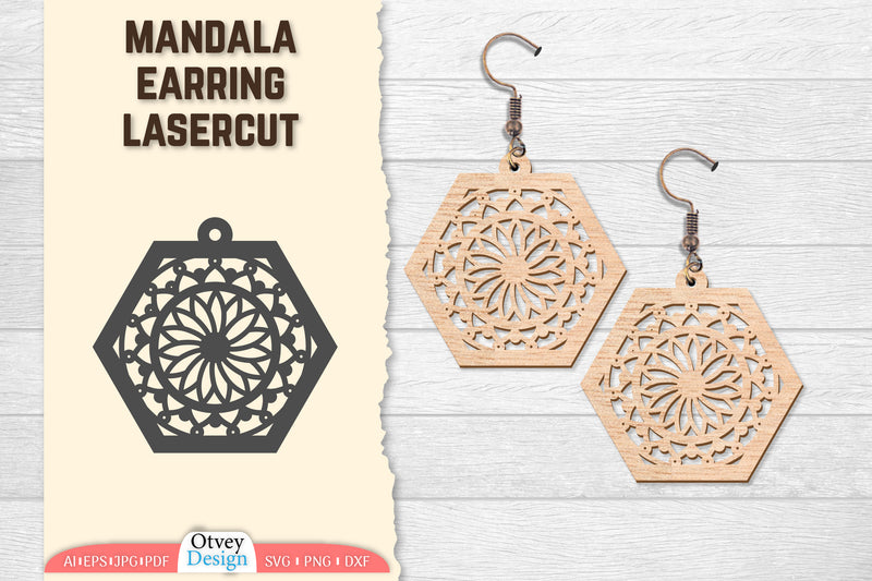 Earring Mandala Lasercut SVG Bundle 40 - CraftNest - Digital Crafting and Art