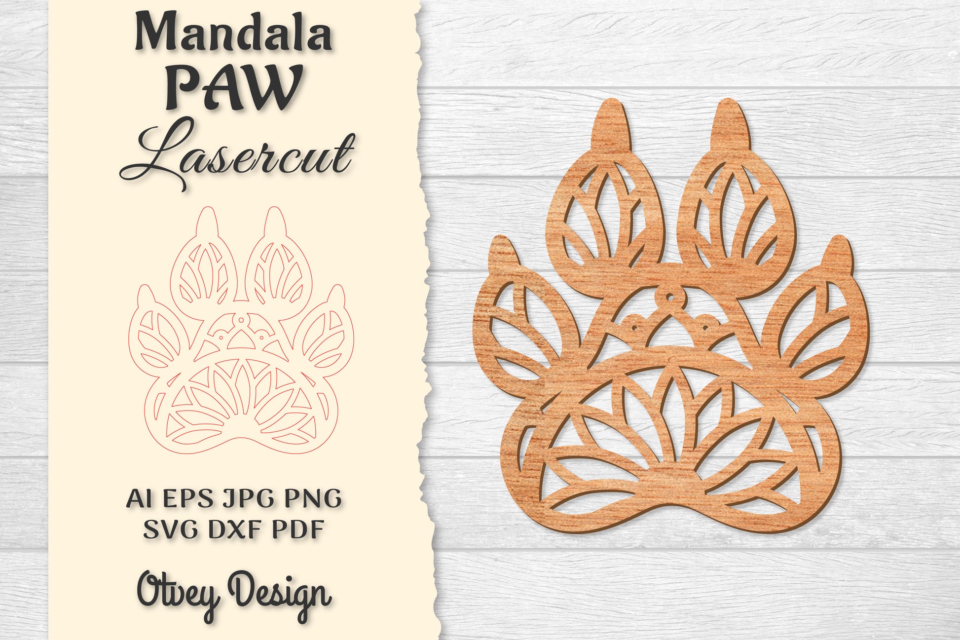 Paw Mandala Lasercut SVG Bundle 1 - CraftNest - Digital Crafting and Art