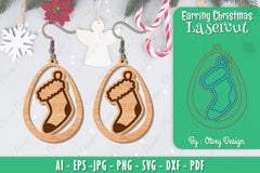 Christmas Earrings SVG Bundle 78 - CraftNest - Digital Crafting and Art