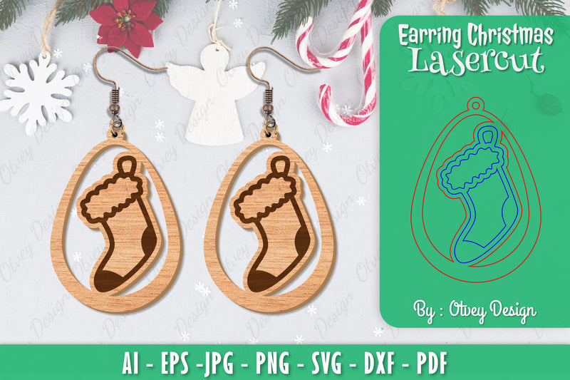 Christmas Earrings SVG Bundle 78 - CraftNest - Digital Crafting and Art