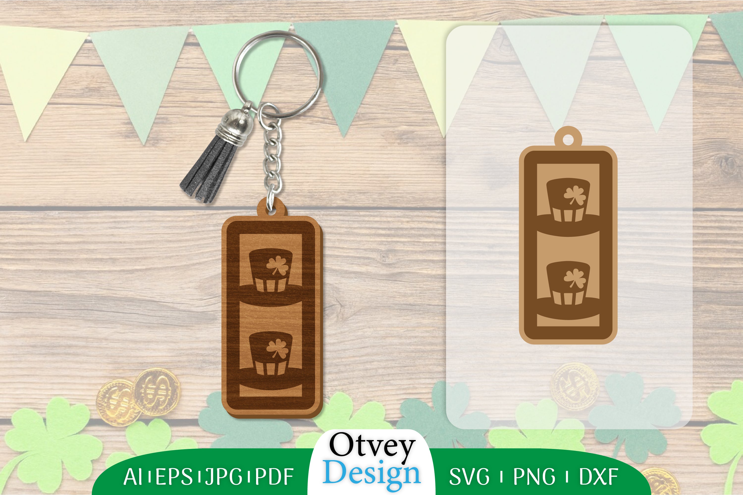St Patrick's Day Keychain SVG Bundle 76 - CraftNest - Digital Crafting and Art