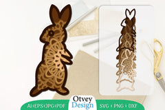 Mandala Rabbit Layered Lasercut SVG Bundle 1 - CraftNest - Digital Crafting and Art