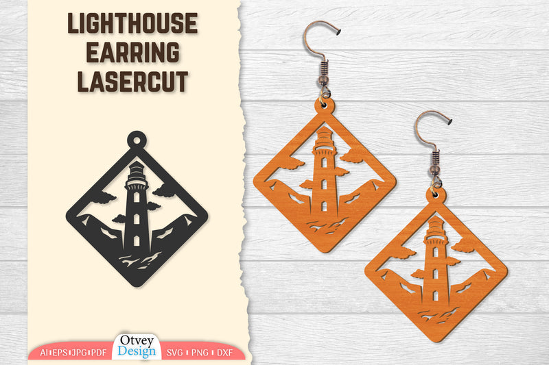 Lighthouse Earring Lasercut SVG Bundle 1 - CraftNest - Digital Crafting and Art